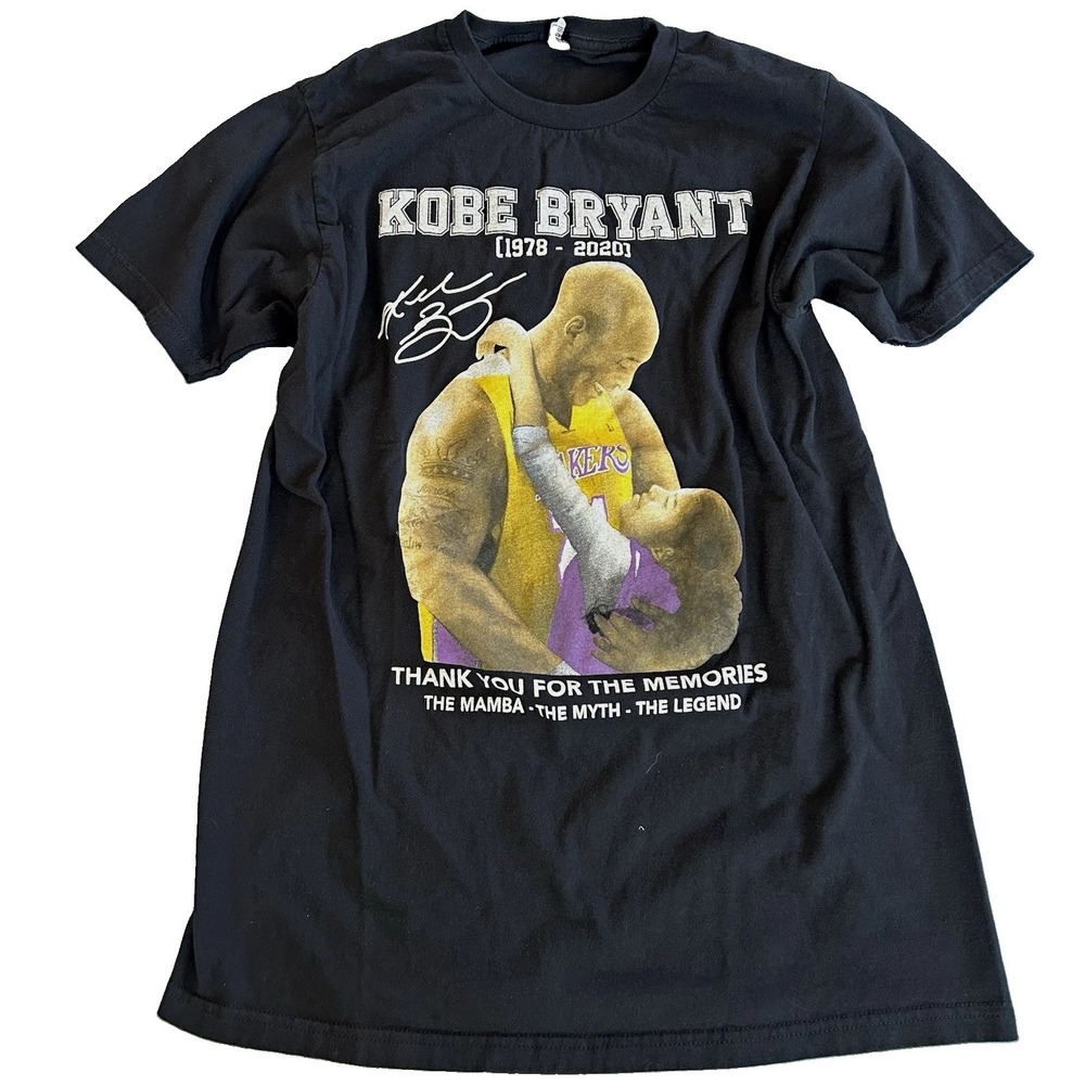 Kobe Bryant LA Lakers NBA Memorial Graphic T-Shirt Black Unisex Adult M Girl Dad